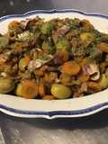 Poêlée de fenouil et carottes à la pancetta corse, olives vertes et cumin