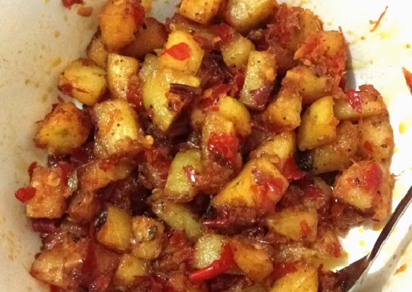 Balado kentang terasi