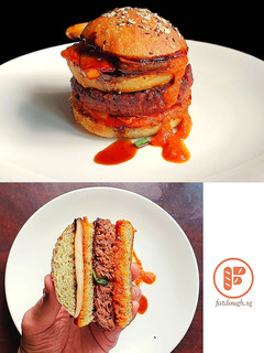 A picture of Vegan Korean BBQ Burger.