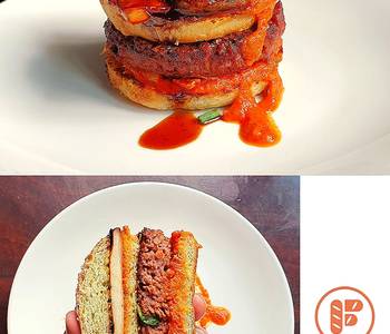 Fast Cooking Methods Vegan Korean BBQ Burger Home Style