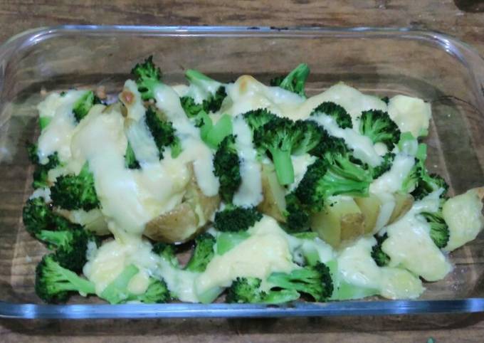 Ternyata begini loh! Resep praktis memasak Baked potato broccoli and cheese ala-me 😋 yang menggugah selera