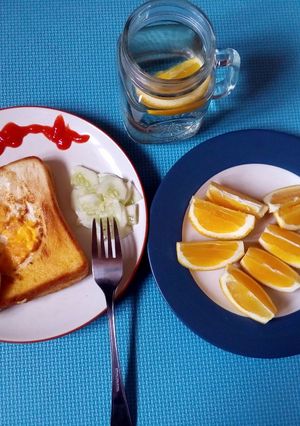 Foto resep Egg in the basket (Roti Telur)