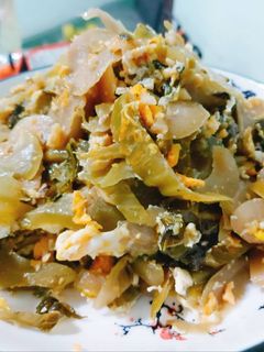 รูปของ ผัดผักกาดดองใส่ใข่