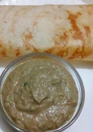 A picture of Brinjal chutney.