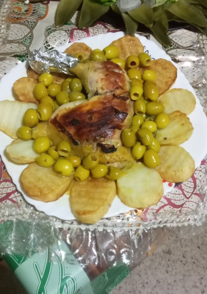 صورة لوصفة زيتون بالبطاطا والدجاج