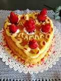 Torta di rose di fragola, cuore di mamma🌹🍓❤️