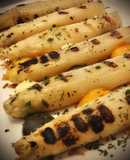 Espárragos blancos a la plancha a las tres salsas