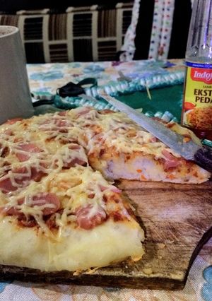 Foto resep Pizza teflon uempuk with bumbu nasi goreng