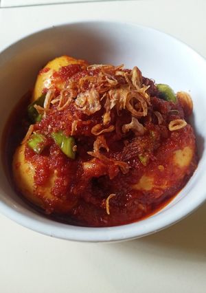 Foto resep Balado telur pete
