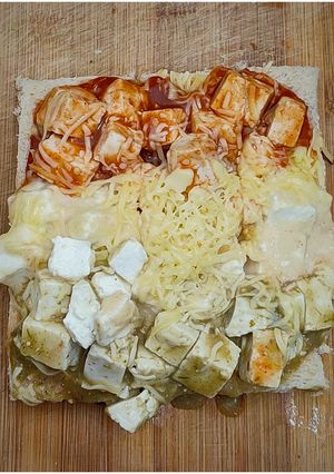 A picture of Tricolour Paneer Toast 📌.