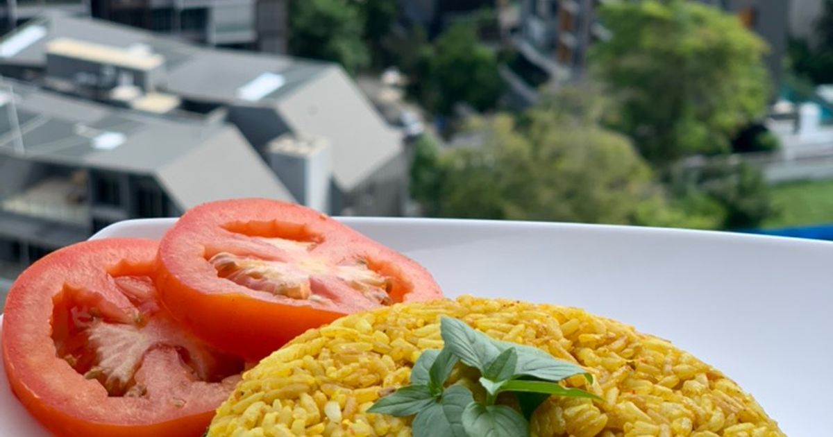 Basil Yellow Rice Recipe By Raissa Lauwsen