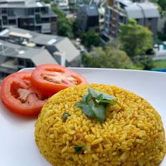 A picture of Basil Yellow Rice.