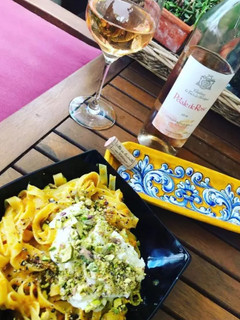 Una foto de Tagliatelle alla crema di zucca
