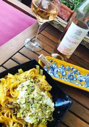 Una foto de Tagliatelle alla crema di zucca