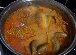 Hình của món Phá lấu lòng bò.