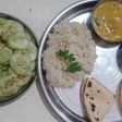 अरहर दाल,चावल, कढी, रोटी, खीरा