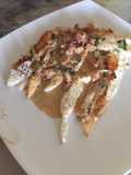 Lenguado a la crema de panceta y roquefort