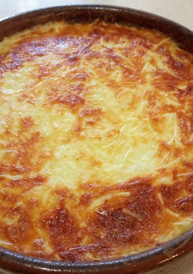 Una foto de Coliflor con patatas gratinadas al horno