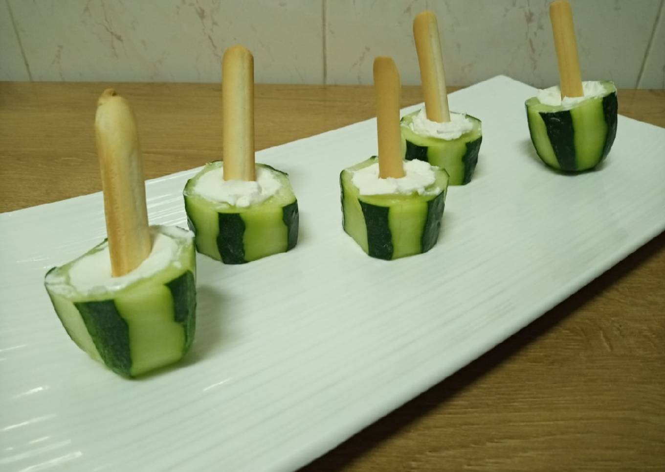 ✅๐ฃ๐ข Timbales de pepino y crema de queso ๐ฅ