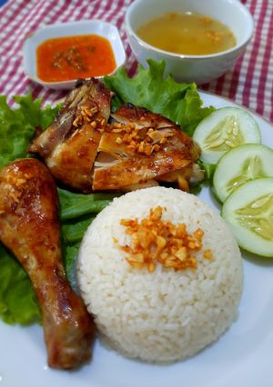 Foto resep Ayam Bakar Nasi Hainan 🍗