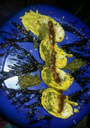 A picture of Dhokla rock and roll.
