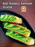 Kek Marble Pandan Klasik