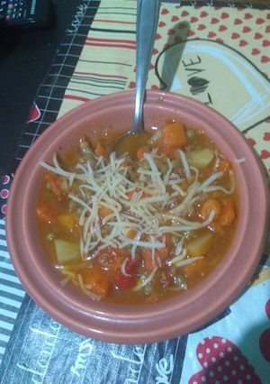 Una foto de Guiso de arvejas y batata