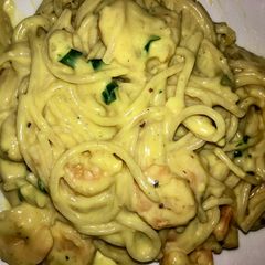 A picture of Shrimp pasta.