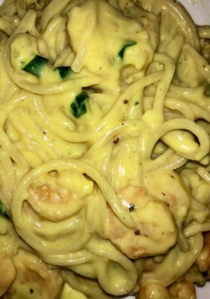 A picture of Shrimp pasta.