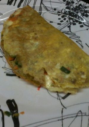 Una foto de Omelette con zanahoria y champignones