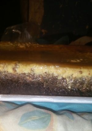 Una foto de Torta chocoflan con lo que tenía