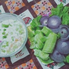 A picture of Cucumber yogurt Salad.