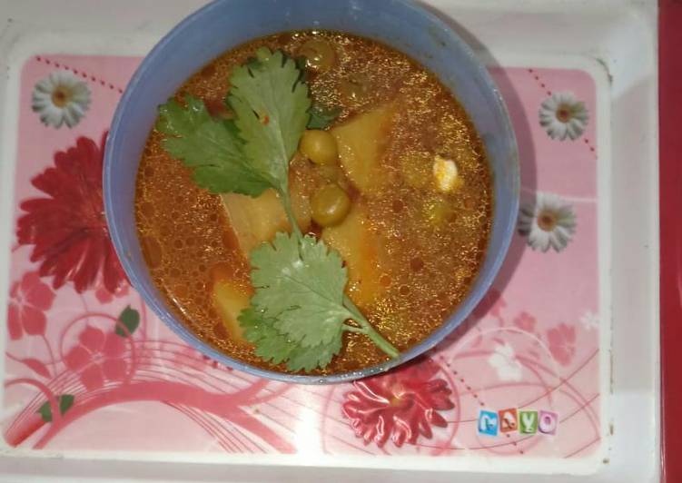 Steps to Prepare Quick Potato peas veg