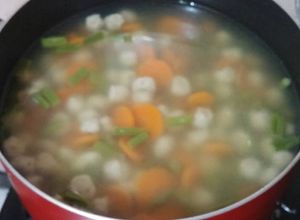 Foto resep Sop makroni & baso mutiara