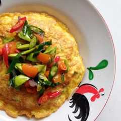 Telur dadar Saus pete-レシピのメイン写真