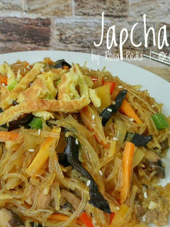 Foto resep Japchae/ Tumis Sohun Jamur ala Korea