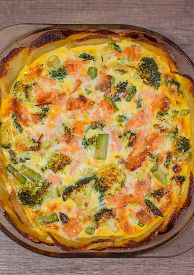 Una foto de Quiche de salmón ahumado