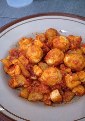 Foto resep Sambel kentang telur puyuh