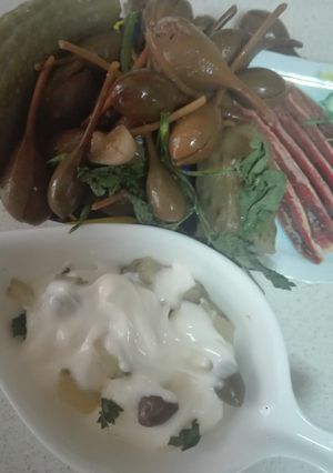 Una foto de Salsa remolada especial huevos fritos