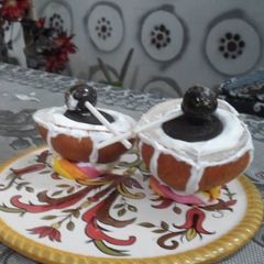 A picture of Creamy dessert in coconut.