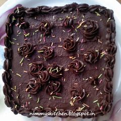 A picture of Chocolate Fudge Cake with Chocolate Frosting.