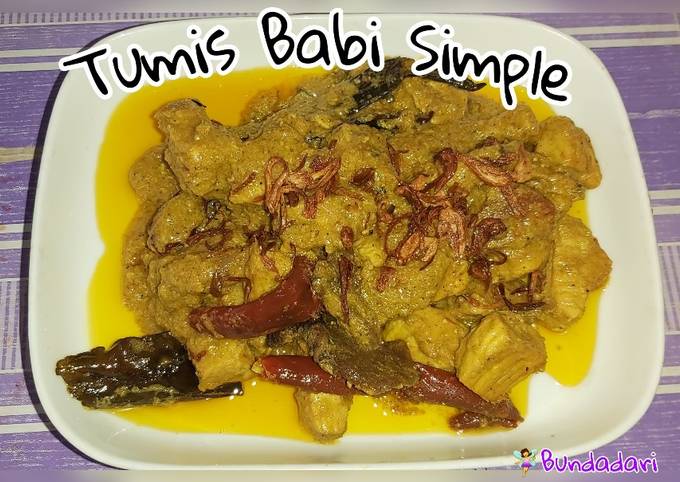 Cara Gampang Membuat Tumis babi bumbu kuning simple yang Menggugah Selera