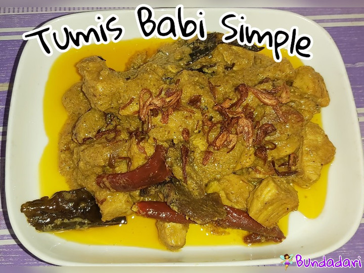 Cara Gampang Membuat Tumis babi bumbu kuning simple yang Menggugah Selera