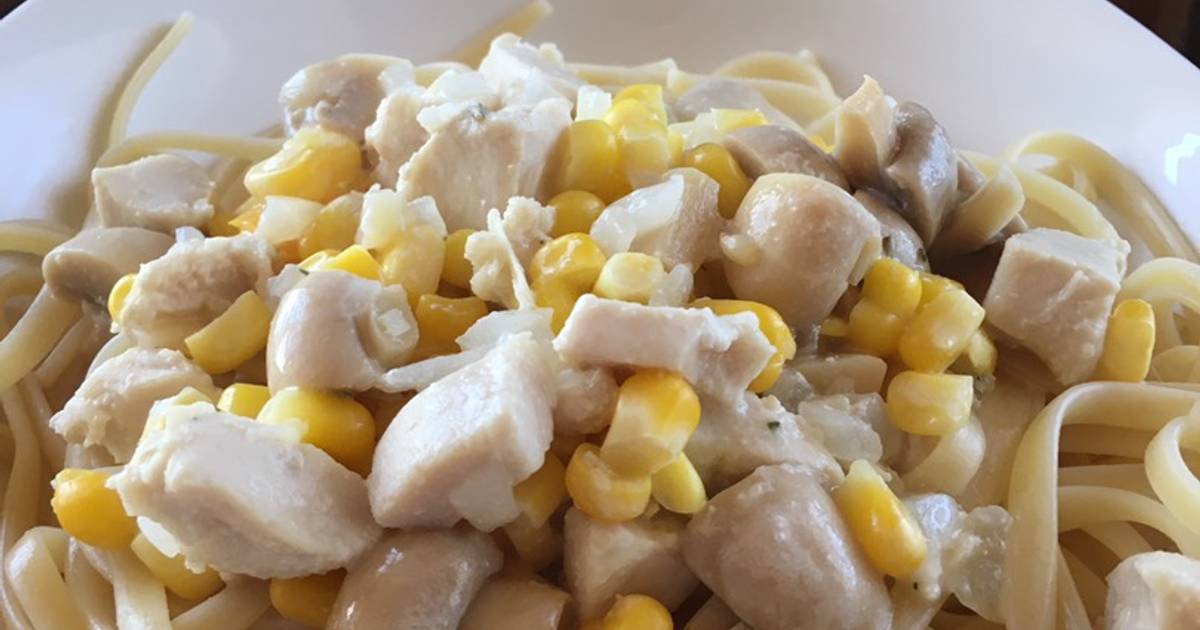 Tallarines con salsa blanca Receta de Daniela- Cookpad Tallarines con salsa blanca Receta de Daniela- Cookpad
