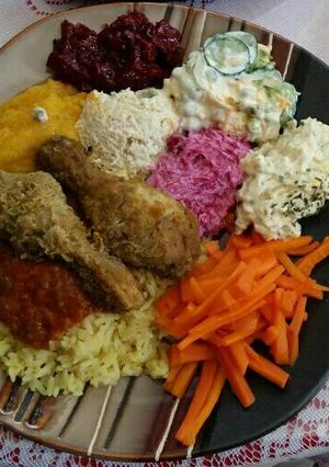 A picture of Sunday meal.