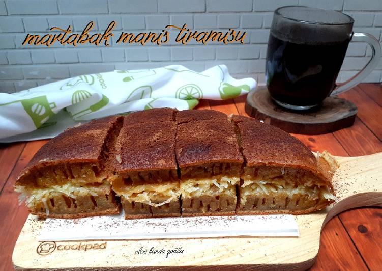 Langkah Mudah untuk Menyiapkan Martabak manis tiramisu (teflon) Anti Gagal