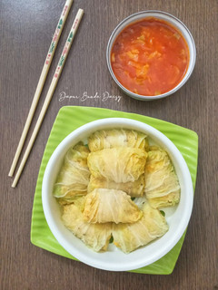 Foto resep Sawi Gulung Isi Tahu