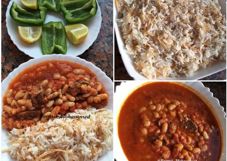 فاصولية بيضة ورز بالشعيرية