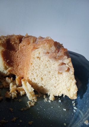 Una foto de Torta de manzanas invertida