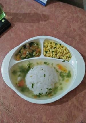 Foto resep MPasi 11mos+ orak arik telur+bening bayam,brokoli+tomat